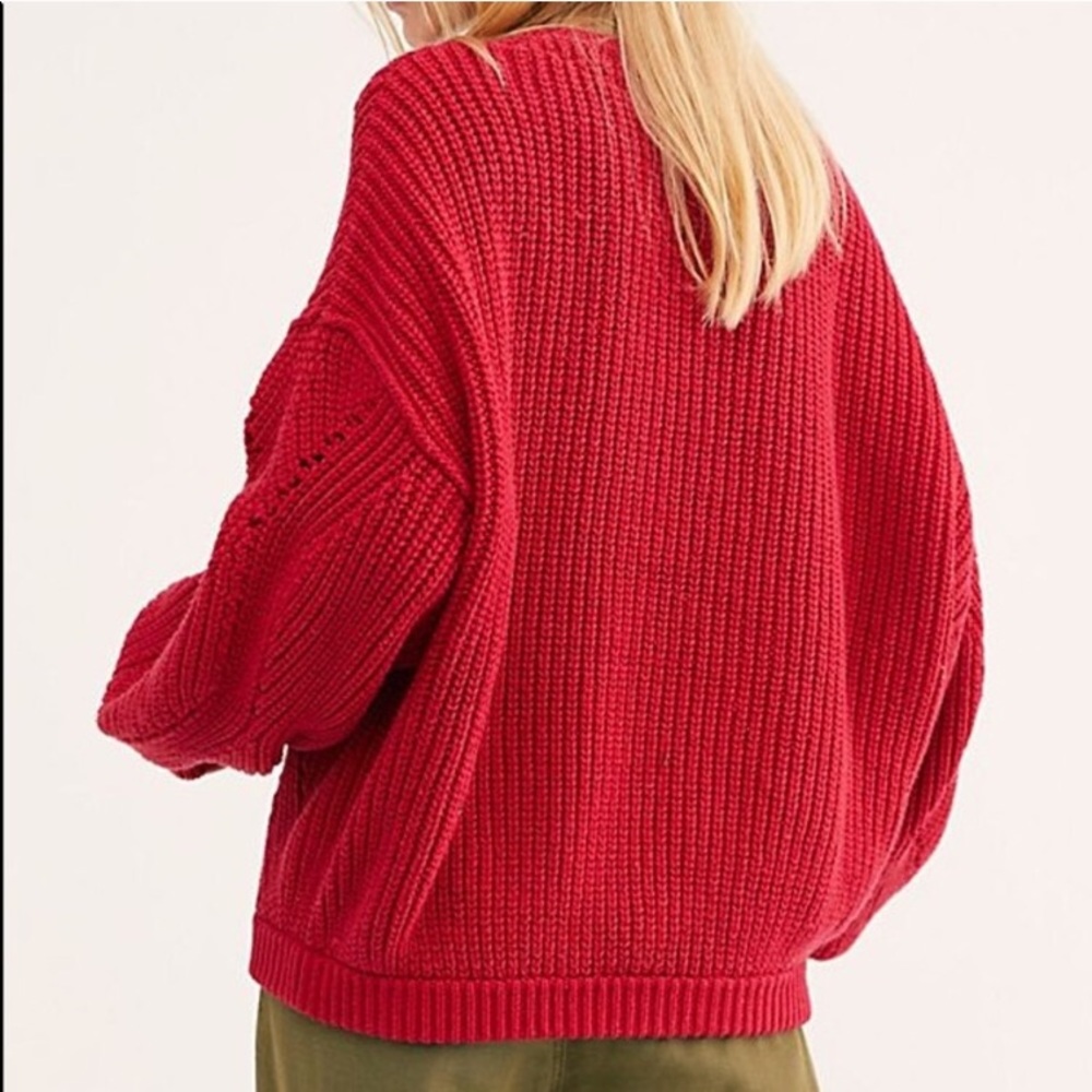 Free People All Day Long V-Neck Sweater - Picture 2 of 6
